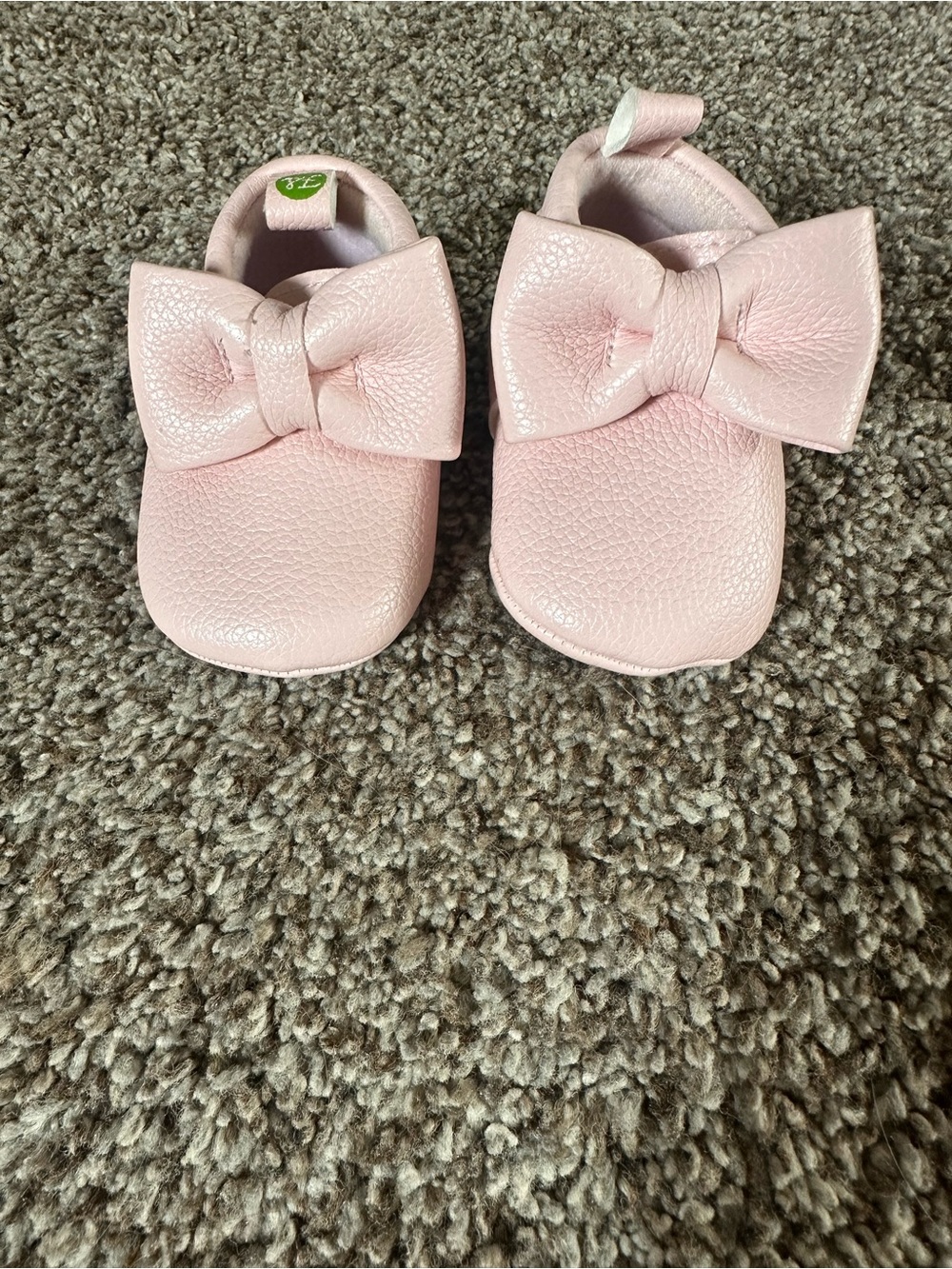 Soft Pink Bow Baby Walker Shoes by